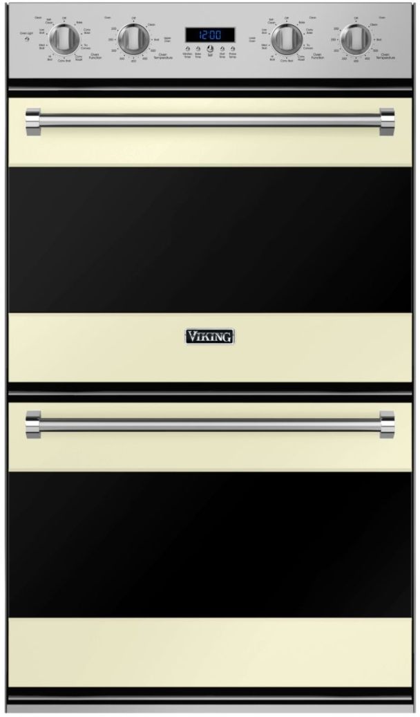 Viking® 3 Series 30" Vanilla Cream Double Electric Wall Oven-0