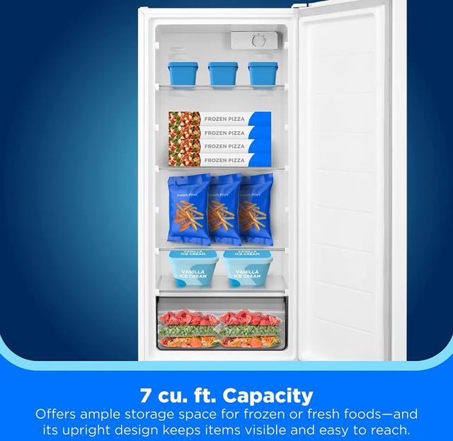 Midea® 22" 7.2 Cu. Ft. Arctic White Upright Convertible Refrigerator/Freezer-3