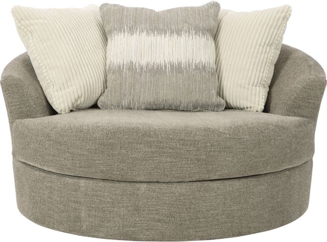 Signature Design by Ashley® Creswell Stone Oversized Swivel Accent Chair-1