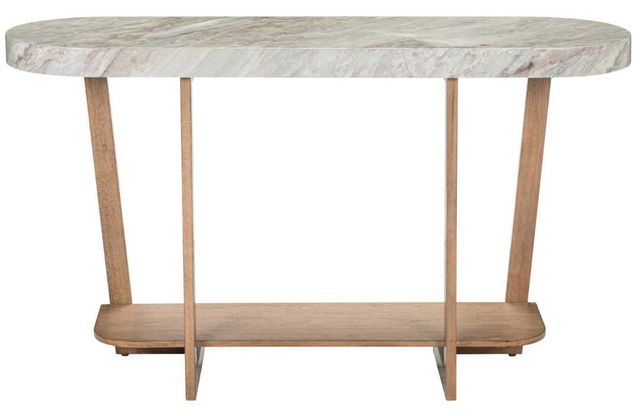 Liberty Furniture Danby Alabaster Sofa Table with Nutmeg Base-4
