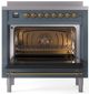 Ilve® Nostalgie II Series 36" Blue Grey Pro Style Induction Range-2