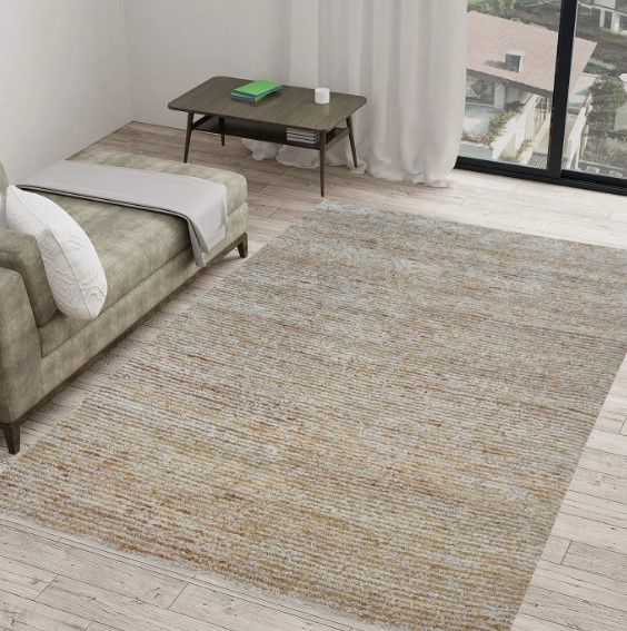 KAS Rugs Kauai Ivory Natural Horizon 5'x7' Area Rug-4