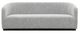 Sagebrook Home Wood Base Salt and Pepper 3-Seater Basic Settee-1