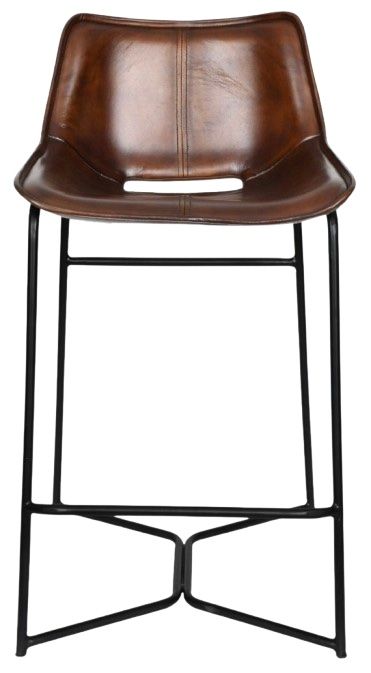 Home Trends & Design Essex Stanley Black/Hand Washed Chestnut Counter Chair-1