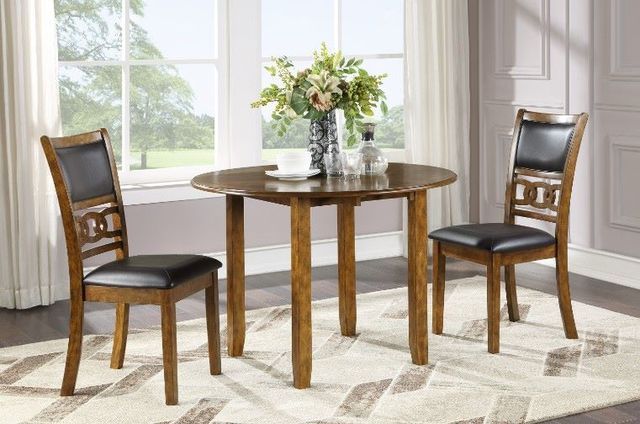 New Classic® Home Furnishings Gia 3-Piece Black/Brown Dining Set-1