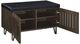 Coaster® Brixton Black/Smoked Oak Entryway Shoe Storage Bench-1