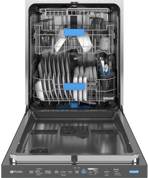 GE Profile 24-inch black stainless steel built-in dishwasher featuring advanced smart connectivity GE Profile 24-inch black stainless steel built-in dishwasher featuring advanced smart connectivity