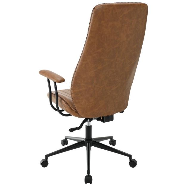 Coaster® Ranger Brown Upholstered Adjustable Home Office Desk Chair -4