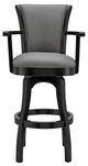 Armen Living Raleigh Gray 26" Arm Swivel Counter Stool-0