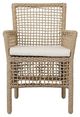 Classic Home Brisbane Natural Rope Outdoor Dining Chair with Cushion-2