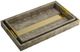 A & B Home 2-Piece Brown/Gold Nesting Tray Set-0