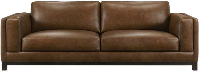 New Classic® Home Furnishings Sayer Leather Brown Sofa-1