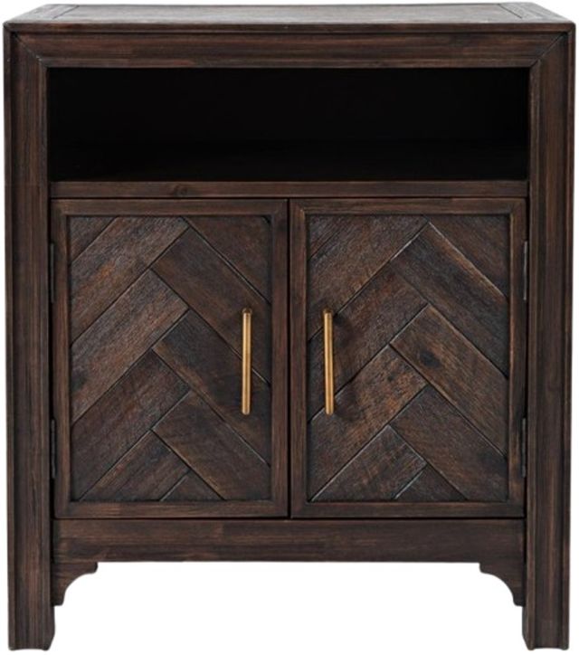 Jofran Inc. Gramercy Dark Chevron Accent Table-2