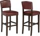 Brassex Inc. 2-Piece Brown/Deep Red 24'' Counter Stool Set-2
