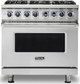 Viking® 7 Series 36" Stainless Steel Pro Style Dual Fuel Range-0