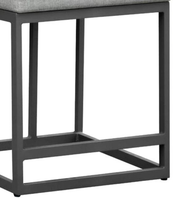 Intercon Navarro Gray/Mocha Fabric/Metal Outdoor Barstool-2