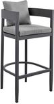 Armen Living Menorca Grey Outdoor Patio Bar Stool-0