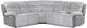 Global Furniture USA U6028 3-Piece Gray Manual Reclining Sectional with LED-0
