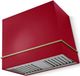 AGA Loge 36" Piccadilly Red Wall Mounted Range Hood with Antique Brass Trim-0