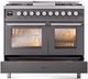 Ilve® Professional Plus II 40" Graphite Matte Pro Style Dual Fuel Range-4
