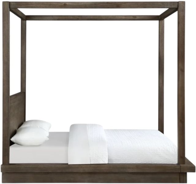 Modus Furniture Melbourne Dark Pine California King Canopy Bed-3
