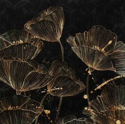 Stylecraft Black/Gold Wall Art-1