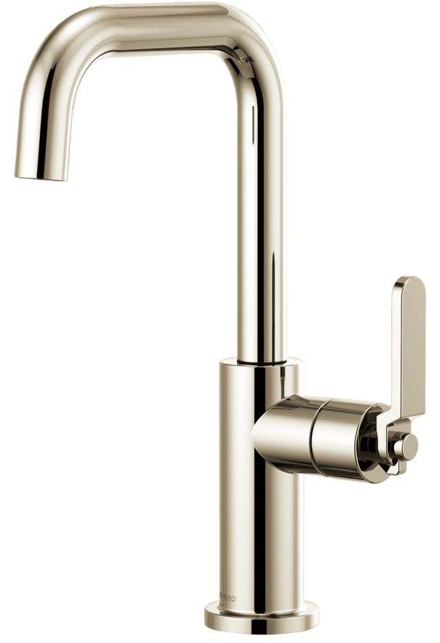 Brizo Litze® Brilliance® Polished Nickel Bar Faucet with Square Spout and Industrial Handle Kit-0