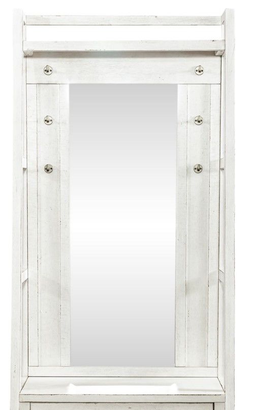 Liberty Furniture Modern Farmhouse 2-Piece Flea Market White Hall Tree Set-2
