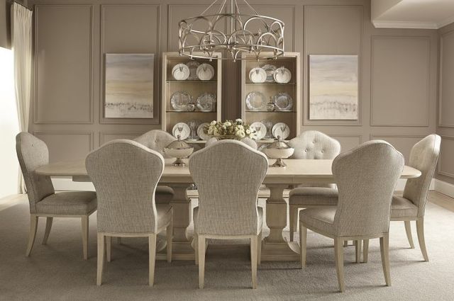 Bernhardt East Hampton Cerused Linen/Gray Dining Side Chair-4