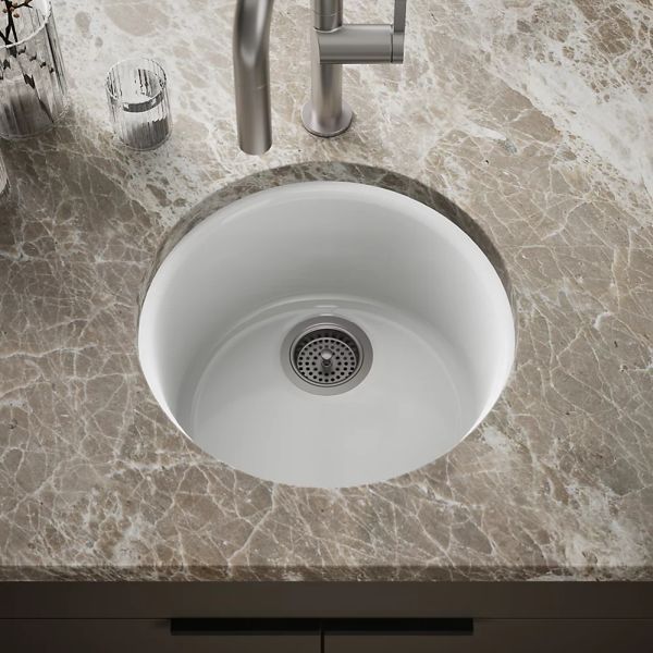 KOHLER® Porto Fino™ White 19" Top/Undermount Single-Bowl Bar Sink-1