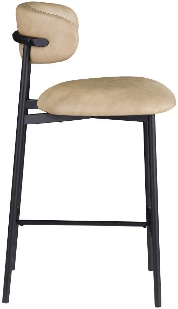 Meridian Furniture Lupita Tan/Matte Black Counter Stool-2