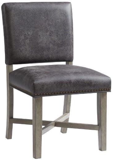 Elements International Collins 5-Piece Weathered Gray Dining Table Set-4