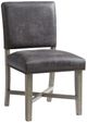Elements International Collins 5-Piece Weathered Gray Dining Table Set-4
