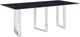 Coaster® Desden Gray Rectangular Dining Table with Silver Base-0