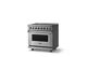 Viking® 5 Series 36" Stainless Steel Pro Style Induction Range with Polished Chrome Trim-2