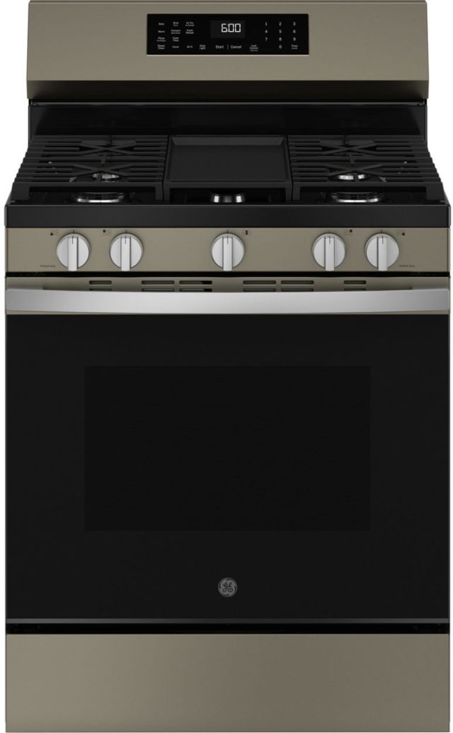 GE® 30'' Fingerprint Resistant Slate Freestanding Gas Range