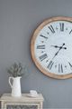 A & B Home Brown/Gray Grant Oversized Wall Clock-5
