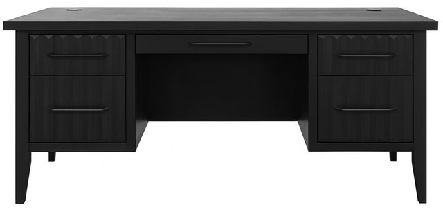 Legends Home Radiance Seal Skin Black Executive Desk-0