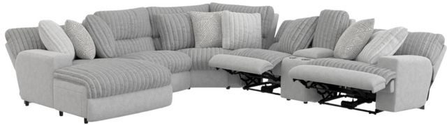 Catnapper® Abraxas 6-Piece Moonstruck Power U-Shape Reclining Sectional with Console-1