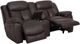 Franklin™ Warner Duvall Coffee Dual Seat Power Reclining Console Loveseat-1