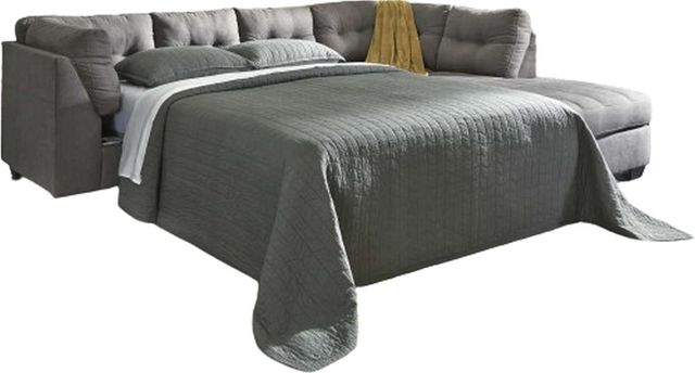 Benchcraft® Maier 2-Piece Charcoal Right-Arm Facing Full Sofa Sleeper Sectional and Chaise-0