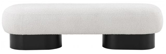 Meridian Furniture Robertson Cream/Black Bench-1