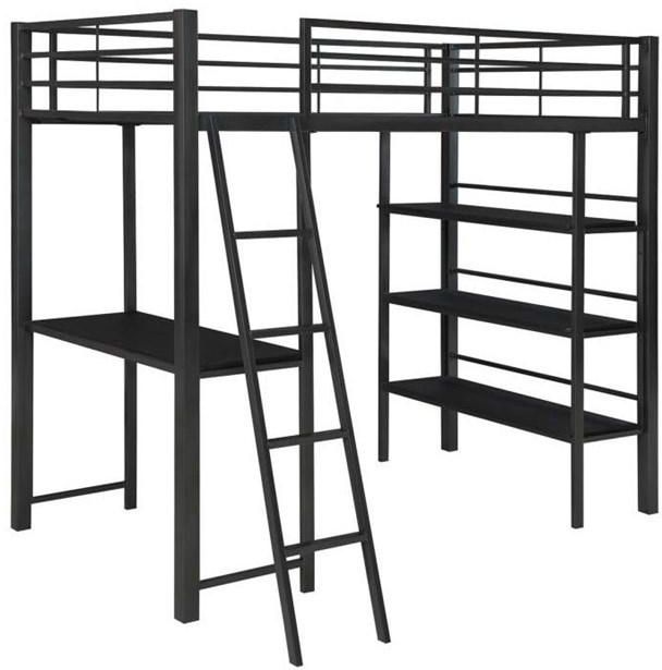 Coaster® Hadley 2-Piece Gunmetal Twin Loft Bed-1