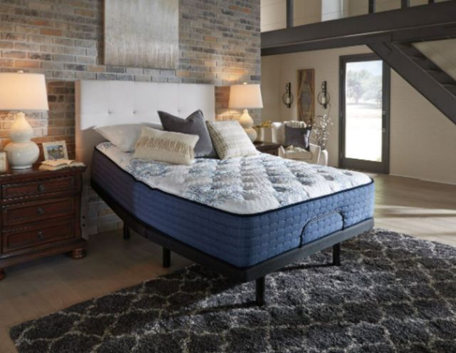 Sierra Sleep® by Ashley® Mt Dana 2-Piece Hybrid and Best Adjustable Base California King Mattress Set-4