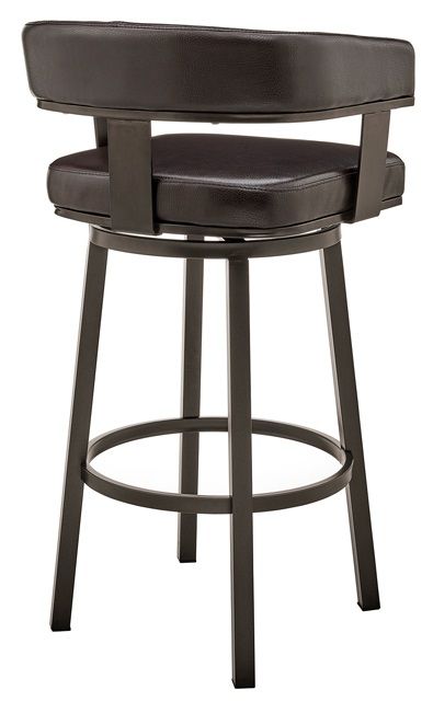 Armen Living Lorin Chocolate 26" Swivel Counter Stool-3
