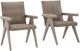 Signature Design by Ashley® Cliff Trails Beige Aluminum Outdoor Arm Chair-4