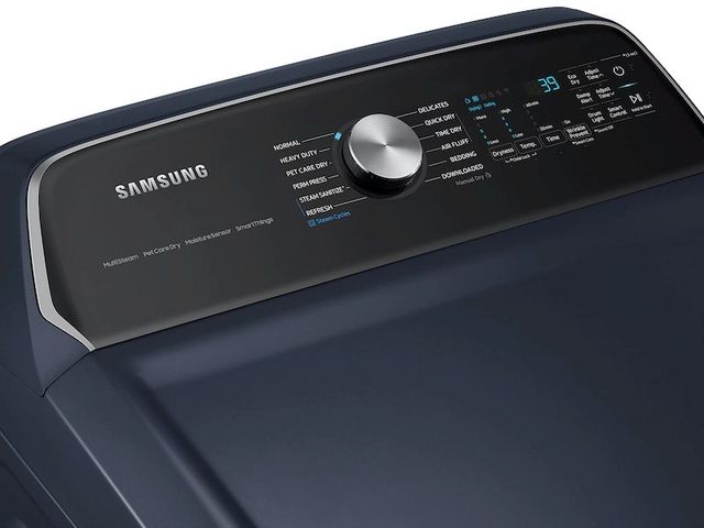 Samsung Brushed Navy Top Load Washer & Gas Dryer Laundry Pair-3