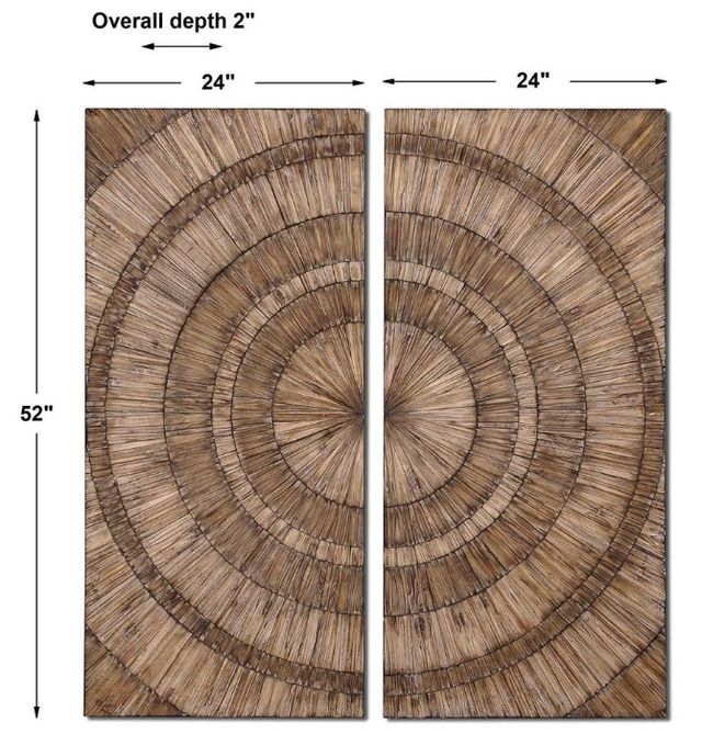 Uttermost® Lanciano 2-Piece Natural Wall Panel Set-2
