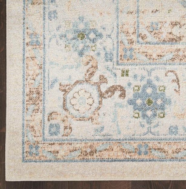 Nourison Home™  Astra Machine Washable Ivory Blue 5'x7' Area Rug-2