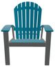 Telescope Casual Newport Aqua/Graphite Polymer Outdoor MGP Adirondack Chair-1